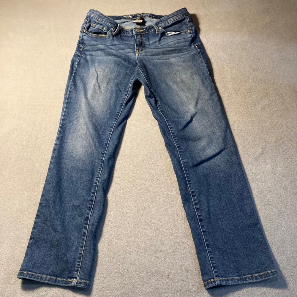 Mossimo Jeans Womens Size 10S/C Blue Straight Mid-Rise Straight Stretch Medium